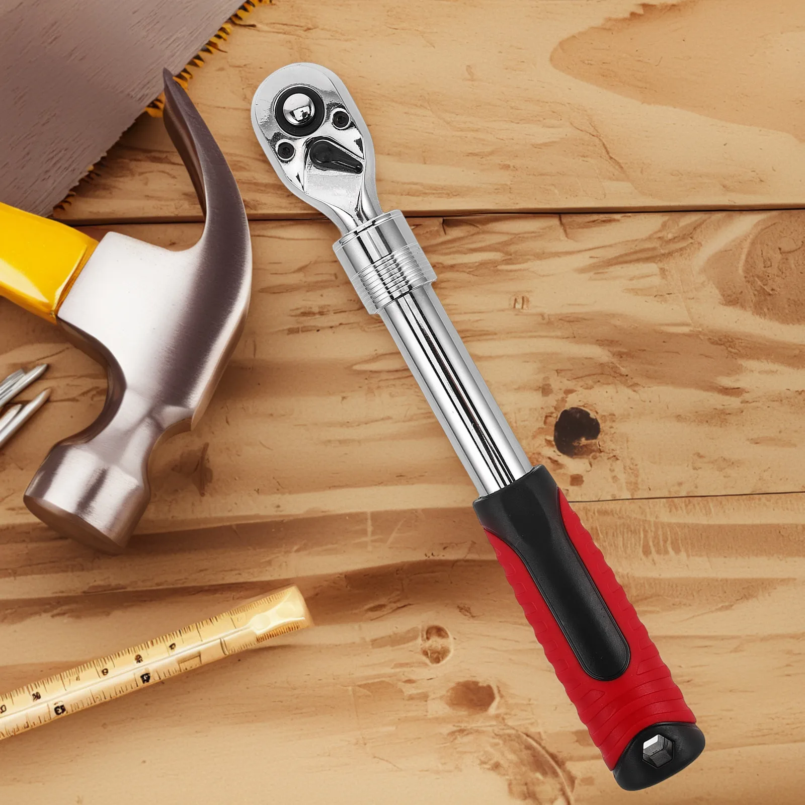 

Удлиненный Торцевой Ключ-Трещотка с 72 зубьями, Регулируемой Рукояткой, для Механических Работ, Набор Трещоток