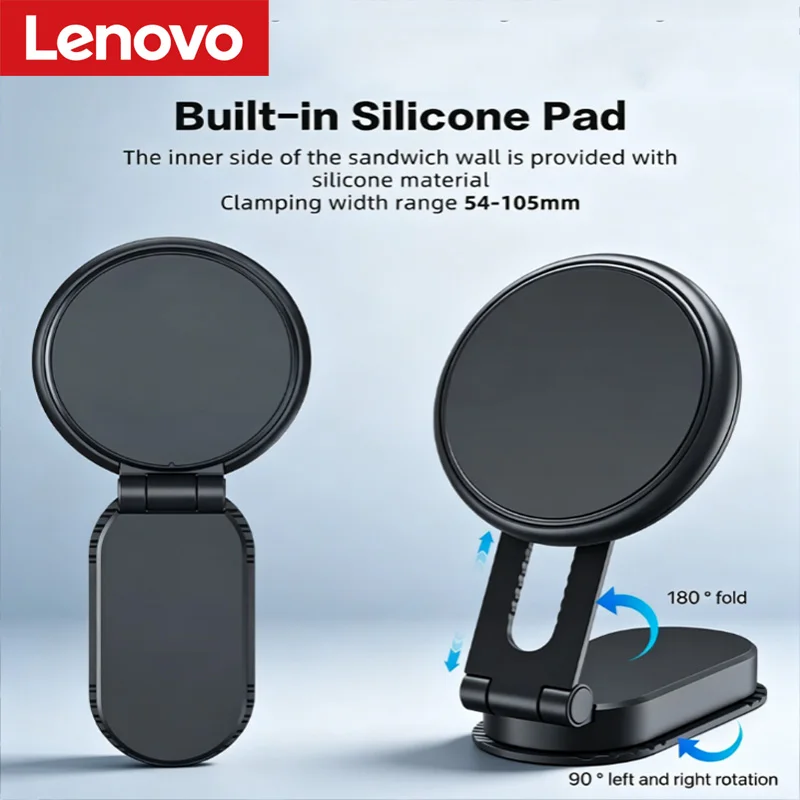 Lenovo New Car Magnetic Mount Display Navigation Mount Telescoping Aluminum Alloy Pole Mount for Home and Office Use Lazy Mount