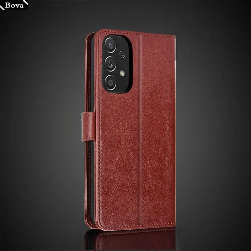 Thẻ Bao Da Dành Cho Samsung Galaxy Samsung Galaxy A23 5G 23 Pu Da Flip Cover Retro Ví Lắp Ốp Lưng kinh Doanh Fundas Coque