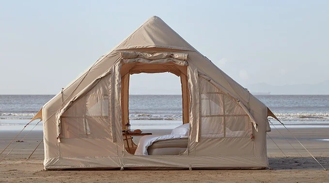 

Hot sales Thickened Oxford Cotton Outdoor Overnight Inflatable Tent House Type