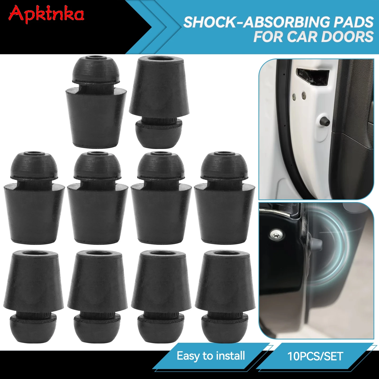자동차 문짝 범퍼 댐퍼 버퍼 패드 커버 고무 충격 방지, 기아 스포티지 리오 4 5 씨드 Jd K5 세라토 포드 포커스 2 3 몬데오, 10x 