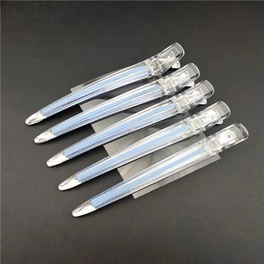 5pcs Pro Seamless Alligator Clip Hair Clip Barbershop Haircutting Sectioning Hairpin Salon Household Styling Tools Accessories