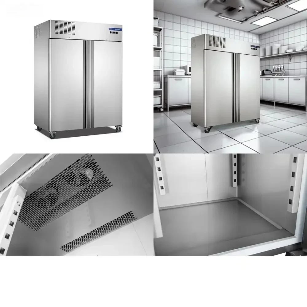 Furnotel Commercial Refrigeration Equipment Double Doors Upright Freezer Vertical Commercial Refrigerator