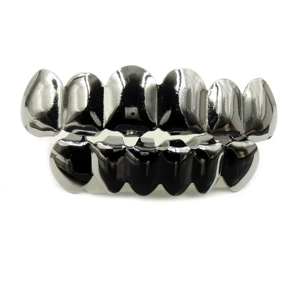 Modisches Set aus Oberteil und Unterteil mit Zahn-Grillz, bequem, glänzend, zahnmedizinische Grillz, einzigartig, langlebig, Halloween-Zahn, Hip-Hop-Stil – Detail 9