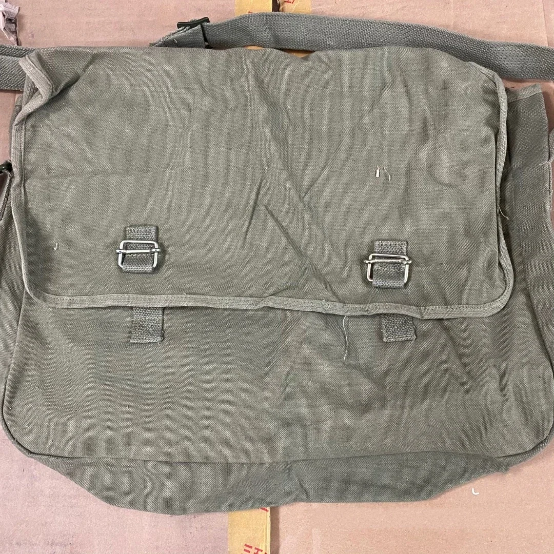 MILITARY Genuine Original Warehouse Surplus 1960's CHINESE ARMY CANVAS BAG PACK COMMUNICATION BAG MARKED collect