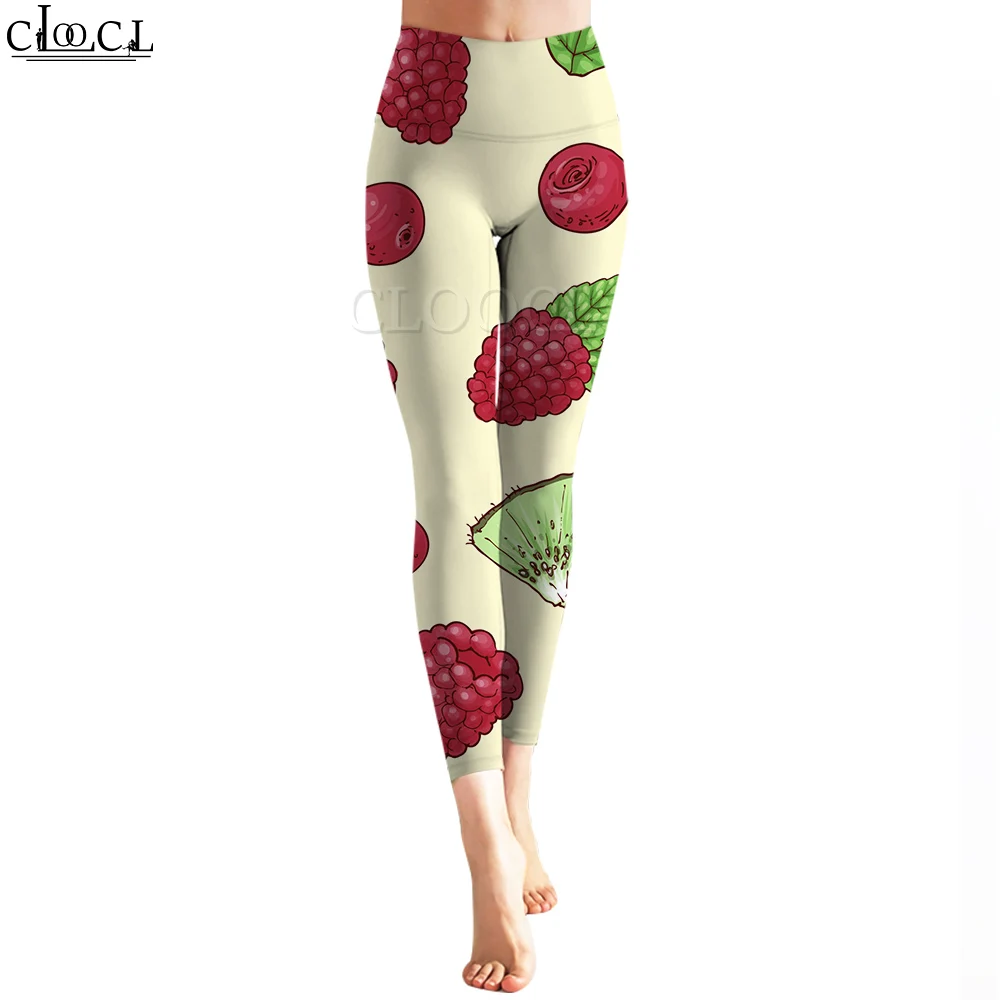 CLOOCL Mode Casual Dames Legging Heerlijk Fruitpatroon 3D Print Workout Broek Naadloze Legging Yoga Broek Sportkleding