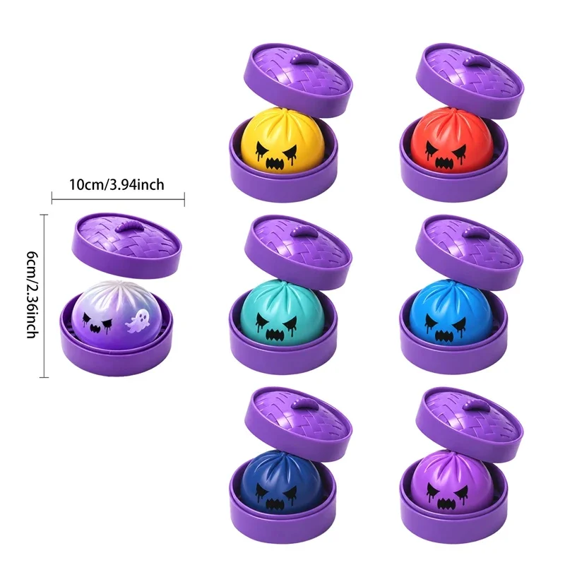 Halloween Purple Steamed Bun Pinching Fun Soft Rubber Slow Rebound Bun Stress Relieving Fun Toy Adult Gathering Prank Toys Gift view 6