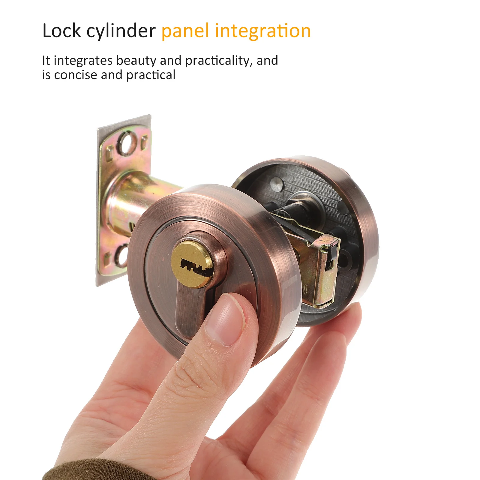 Single Cylinder Zinc Alloy Bedroom Door Lock Keyed Deadbolt Lock Long Service Life Secure Key Control for Interior Doors
