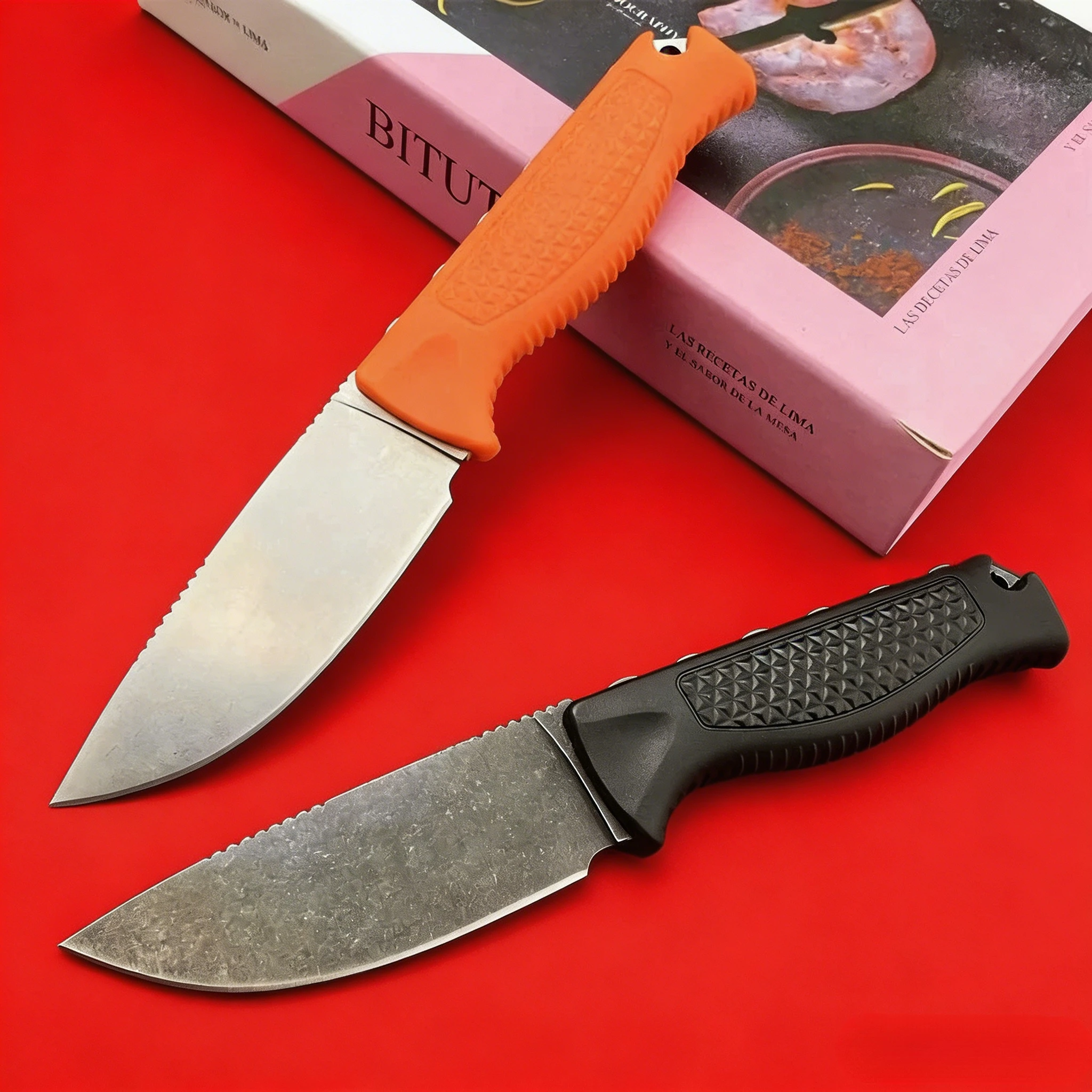 EDC 15006 Fixed Blade Knife, CPM-S30V Blade Nylon Fiber Handle, Outdoor Camping Hiking Cutting Tool with Sheath view 4