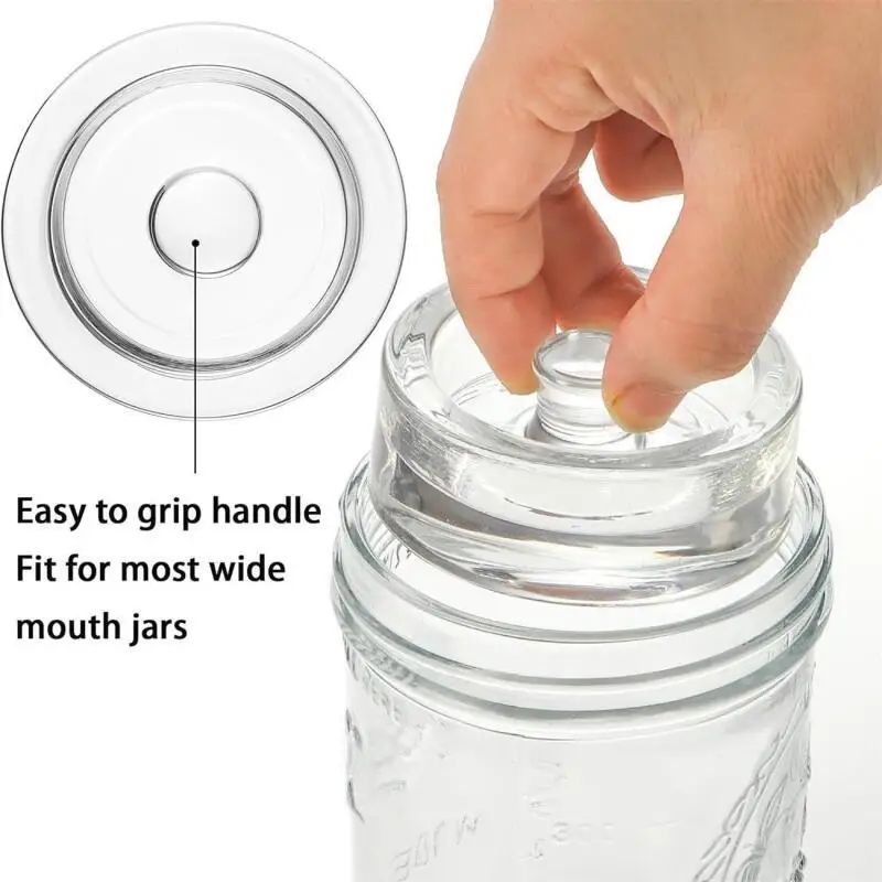 Wide Mouth Fermentation Weight Lid Household Small Glass Fermenting Weight Jars Cover Kitchen Supplies Homemade Pickling Food