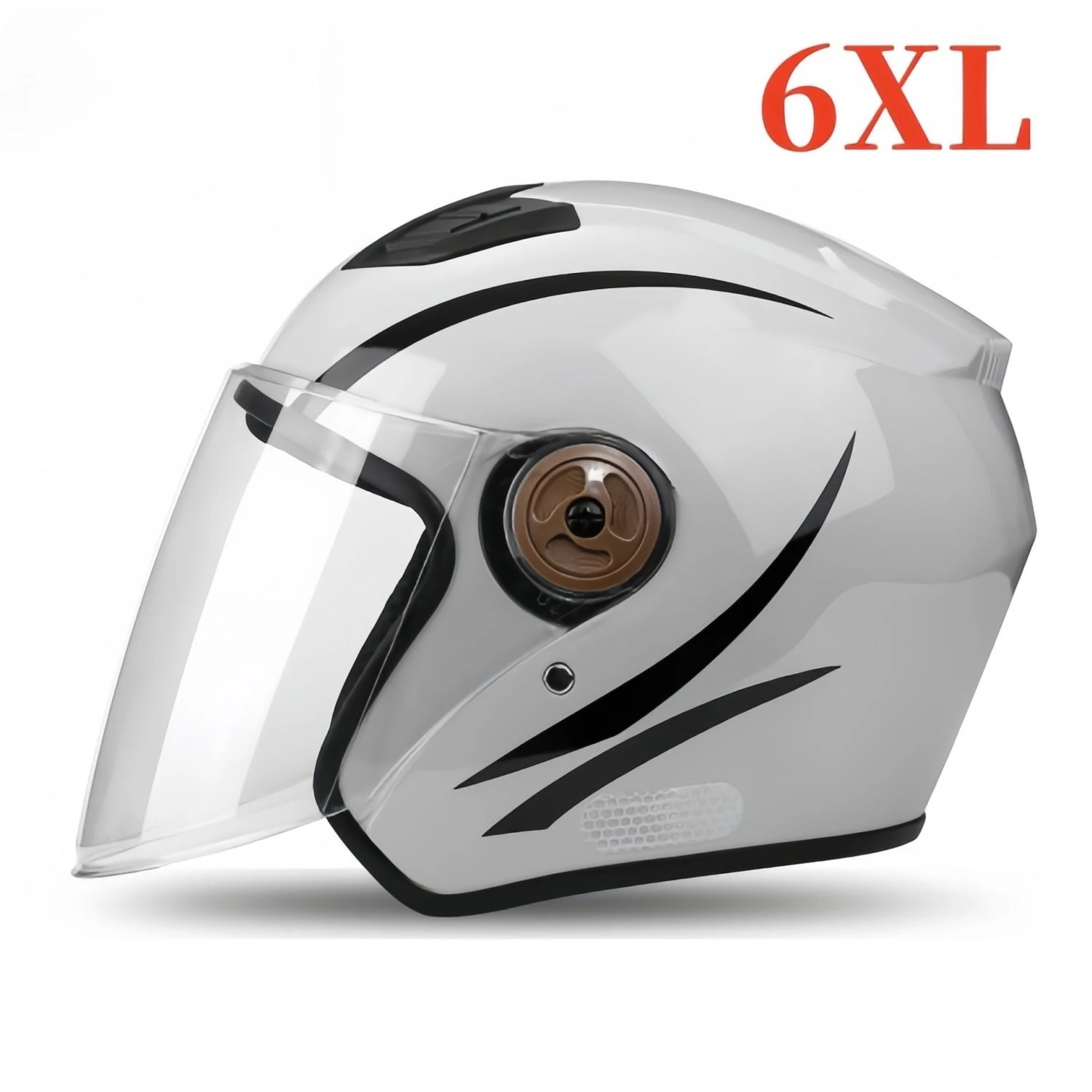 Suitable for All Seasons 5XL Large Motorcycle Helmet Men's Extra Large Safety Helmet Motorcycle Half Helmet Warm