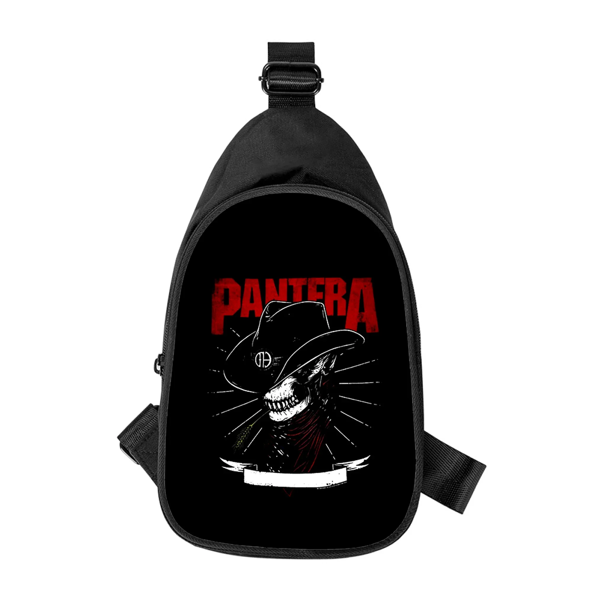 Bolsa de peito cruzada com estampa pantera-ritual de metal para homens e mulheres, bolsa de ombro escolar, bolsa de cintura masculina, nova, diagonalmente, marido