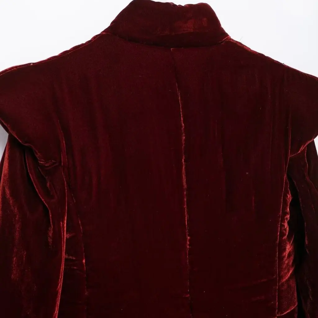 

Women's Winter Velvet Texture Short Cotton-Padded Jacket 2024 Fashion Design European American Style Cross-Border Coat