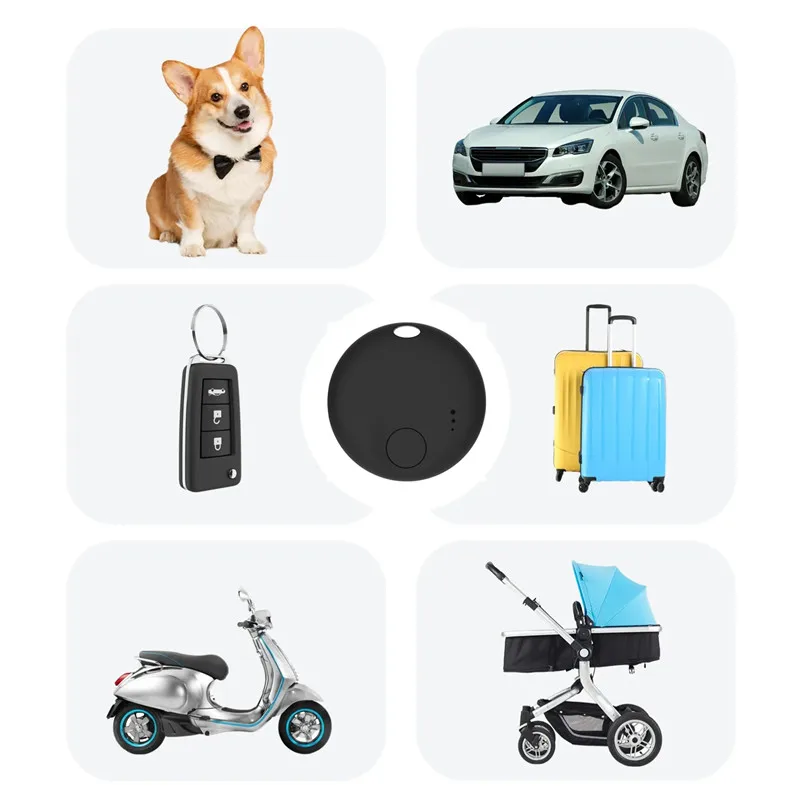 جهاز تعقب ذكي AirTag مزود بتقنية البلوتوث ونظام تحديد المواقع العالمي لـ Apple Find My App-Global Positioning Locator Tag لمفاتيح أمتعة الحيوانات الأليفة