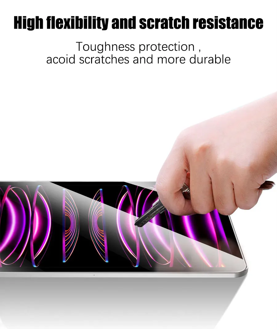 2PCS HD Scratch Proof Tempered Glass Screen Protector For Apple iPad Pro 11 12.9 2022 2021 2020 2018 New Tablet Protective Film