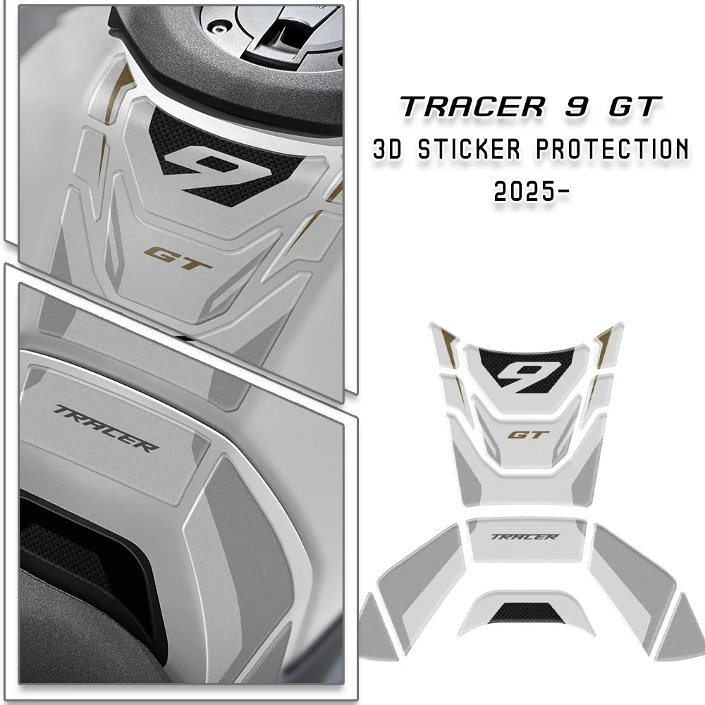 

For Tracer 9 GT 2025 Tank Pad Motorcycle 9GT Accessories 3D Gel Sticker Protector