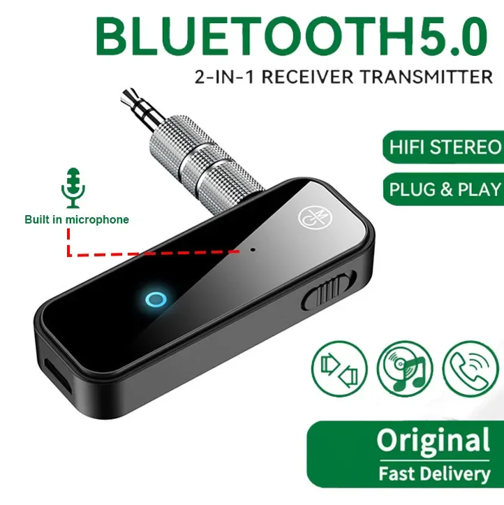

Bluetooth5.0 аудиоприемник беспроводной передатчик Hansfree Call 3,5 мм разъем AUX аудио AUX стерео музыкальные адаптеры для ТВ ПК автомобильный комплект