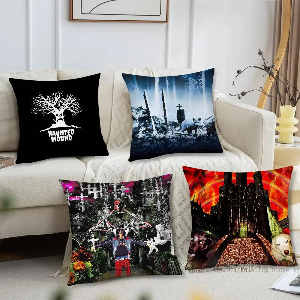 1pc S-Sematary Butcher House Haunted Mound Pillow Case Fashion Square Pillowcase Bedroom Sofa Room Ins Decoration Leisure