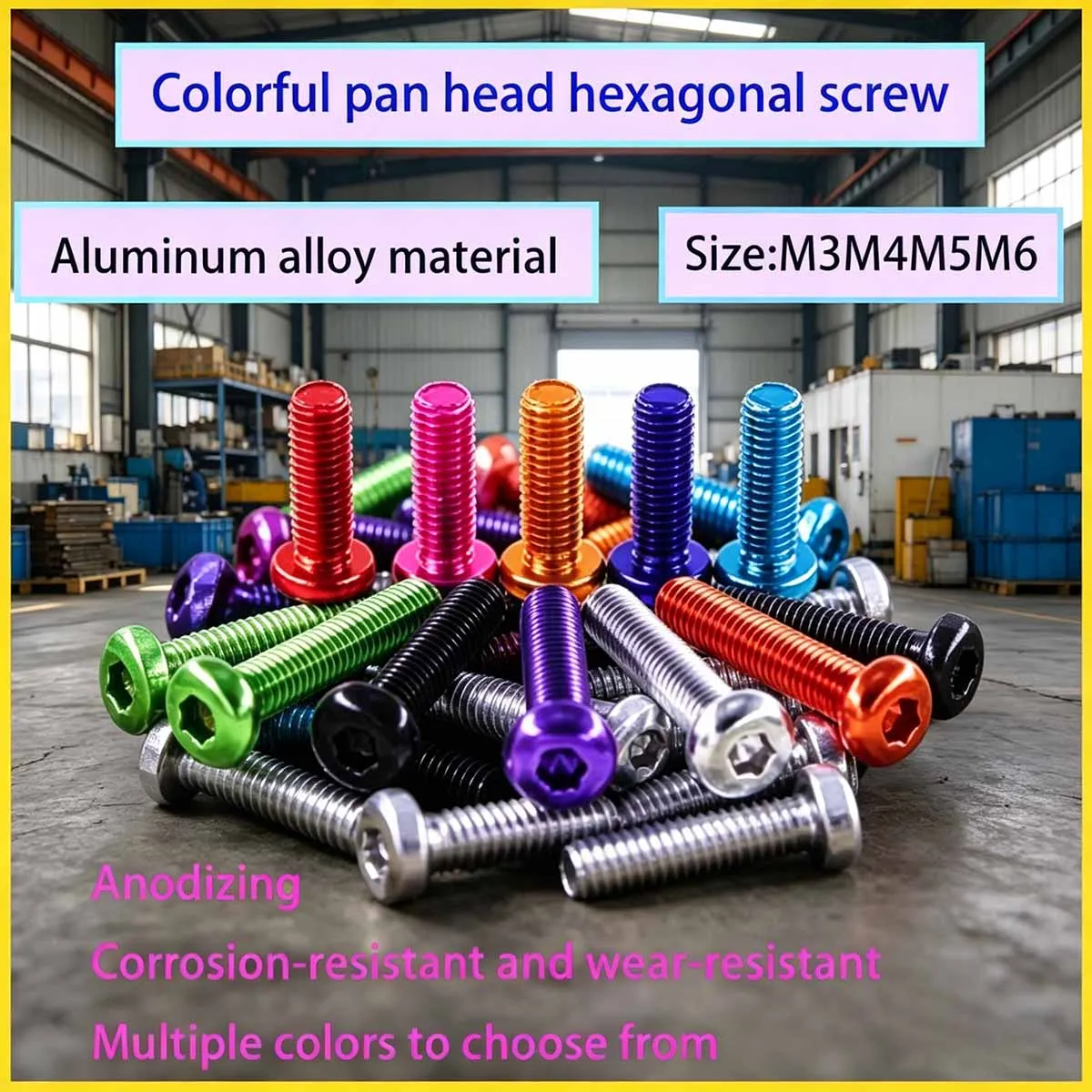 

Anodized Aluminum Alloy Round Head Screws Multi-Color Extended Pan Head Screws Ultra Light Umbrella Head Bolts for RC Model M3-6