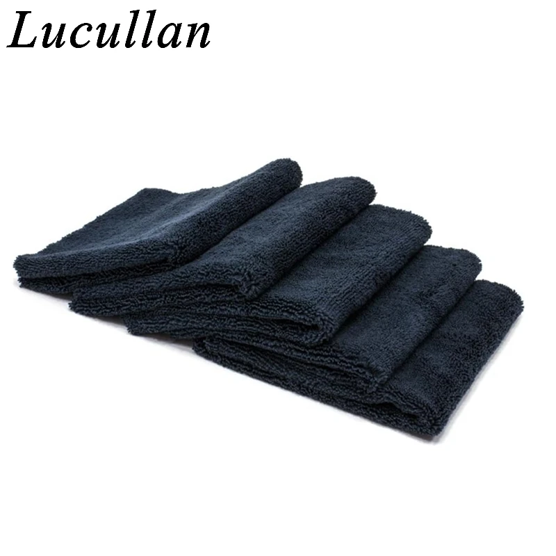 Lucullan 1-10 Pack 40X40CM Black Cobra Edgeless Handdoek Super Zachte Premium Microfiber Auto Detaillering Doek