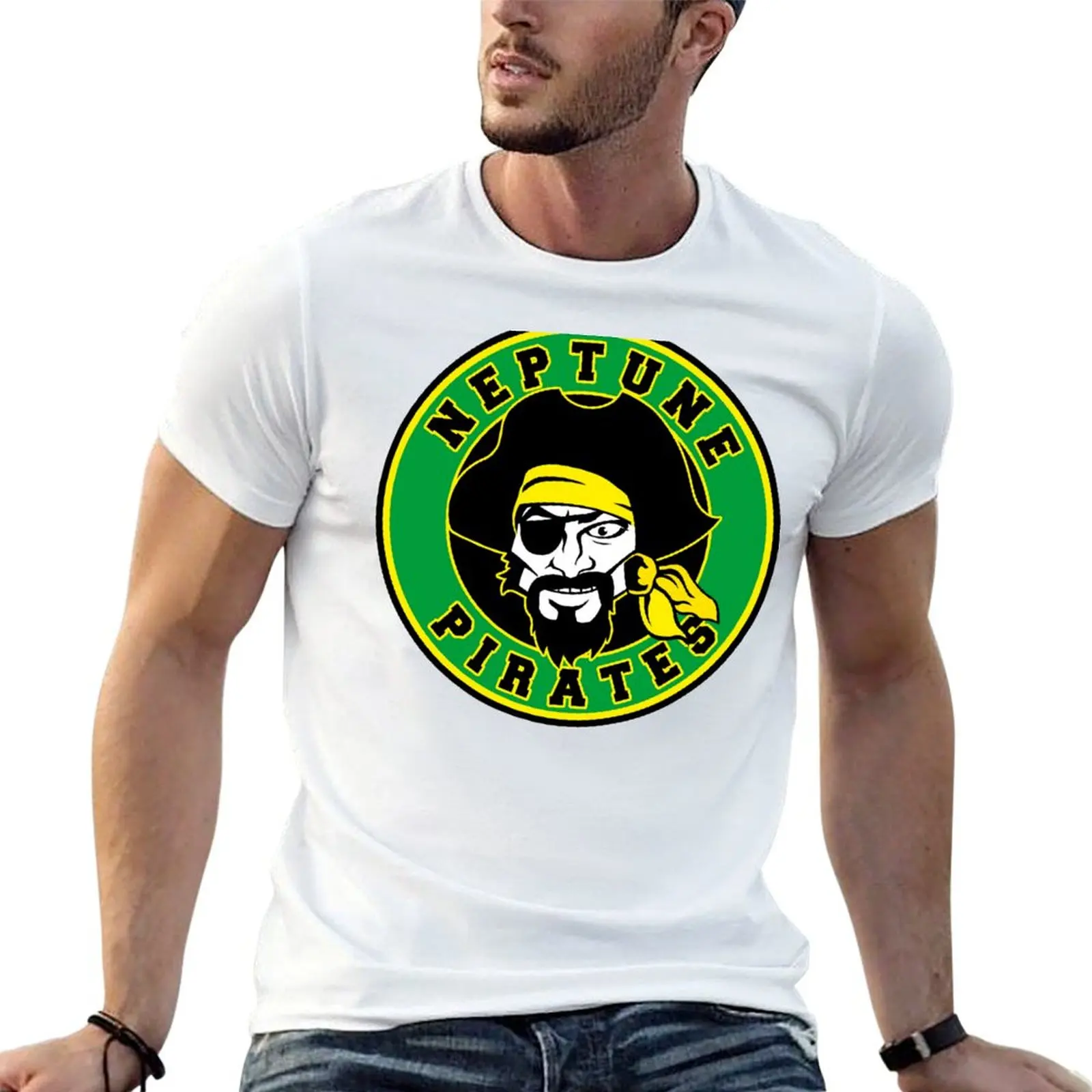 Neptune Pirates T-Shirt Art Pattern Printed Casual Top