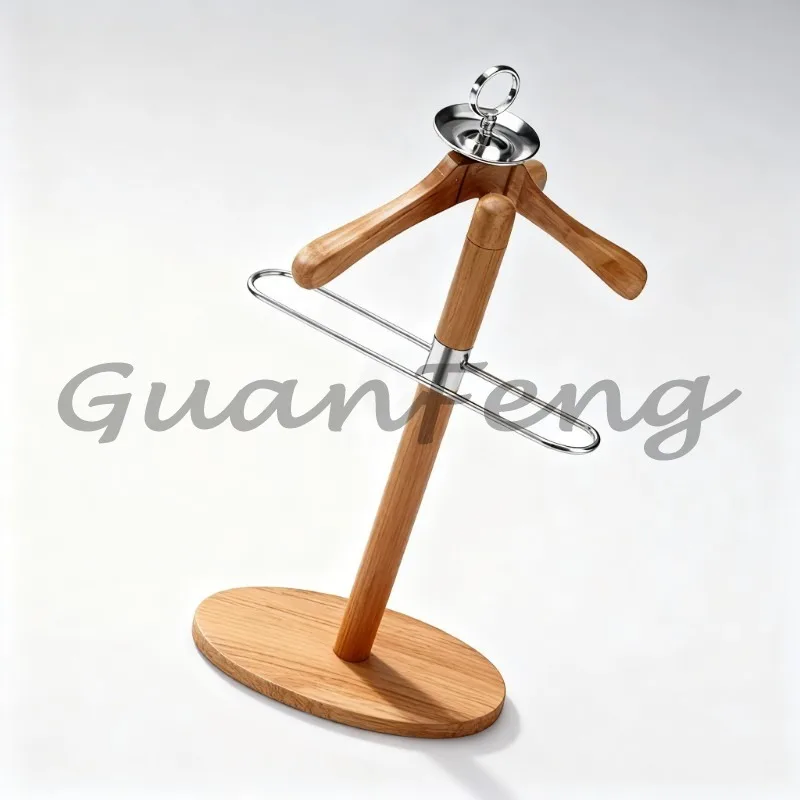 Luxury Wooden Valet Stand | Span Style with Hangers for Hotel & Resort Guest Room