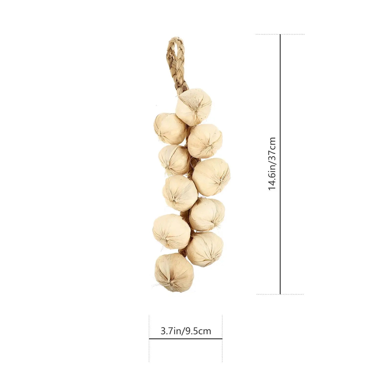 2 Pcs Fake Garlic Strings Realistic Decorations Hanging Home Kitchen Party Harvest Day Vegetable Models