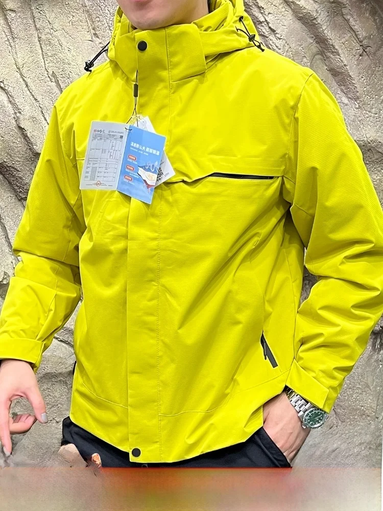 

Bla Gold aphene Woolen Jaet ex Outdoor Warm Windproof Waterproof Cotton Coat Youth Faion Long Sve Hooded Coat