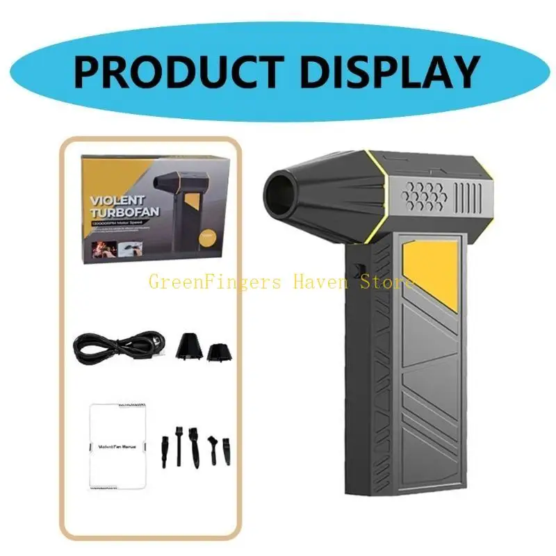 

F68D Compressed Air Duster, 130000RPM Speed Tiny Electric Cleaner Rechargeable Air Blower 4000mAh Battery