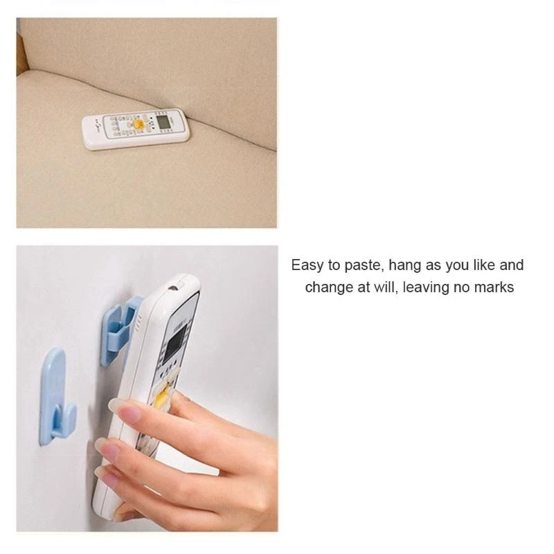 Wall Mount Remote Control Hanger 4 Pcs Adhesive Plastic Hook Set Holder high quality