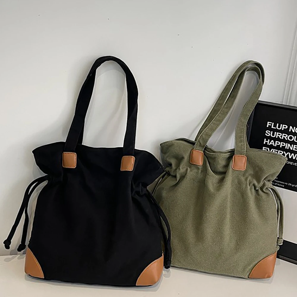 2025 جديد سعة كبيرة قماش حقيبة كتف واحدة للنساء عادية كل مباراة سستة الرباط دلو حقائب تخفيف تحت الإبط حزم