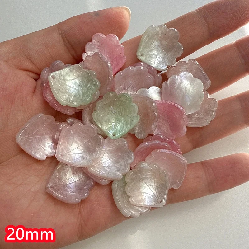 Free shipping 90pcs/lot 20mm color print cartoon flowers petal shape acrylic beads diy jewelry garment hair accessory