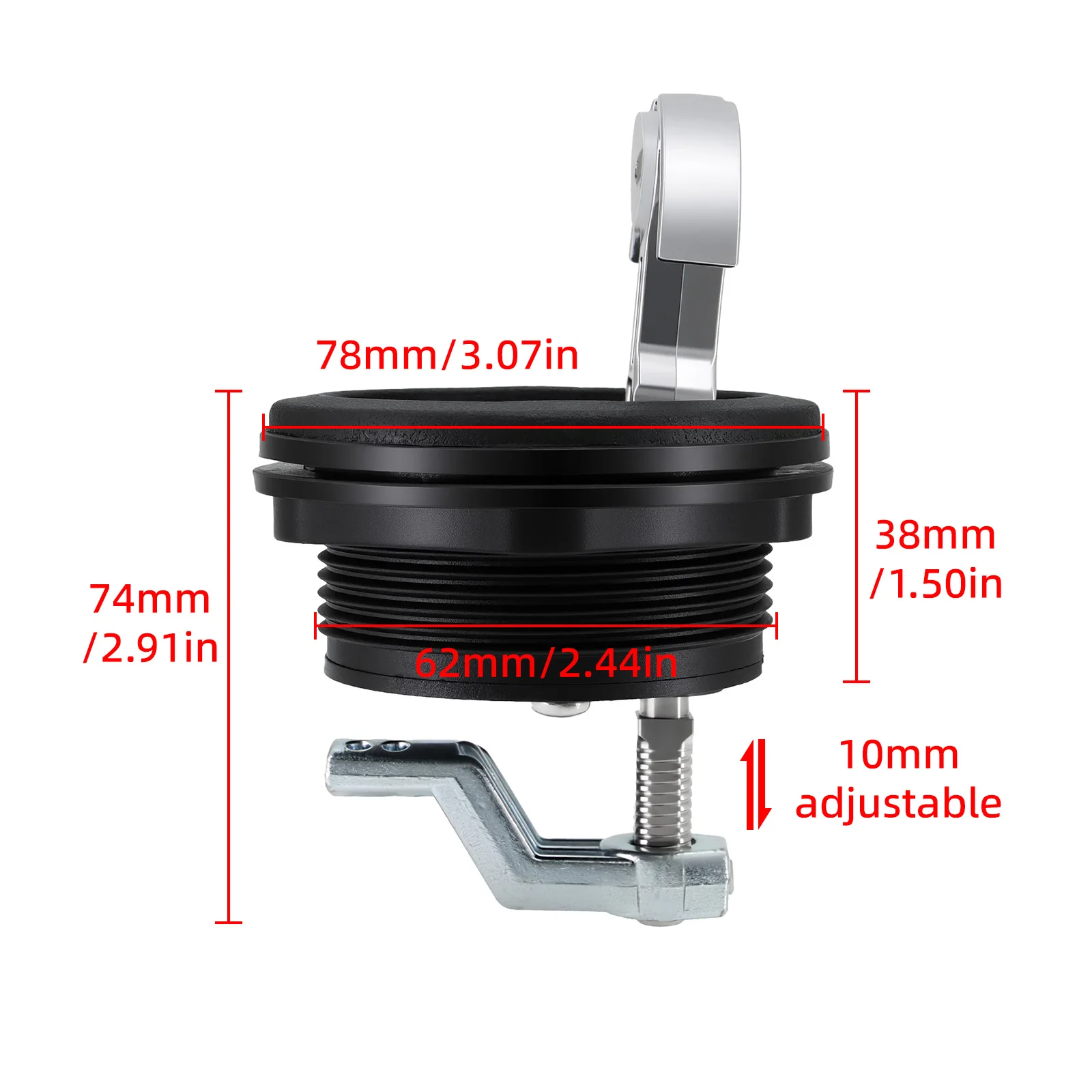 Picture 3: 1 PCS 2 PCS Deck Lock with Key Marine Latch Door Cabinet Lock Flush Pull Latch Accessories Locker Hatch for RV Yacht Boat Truck