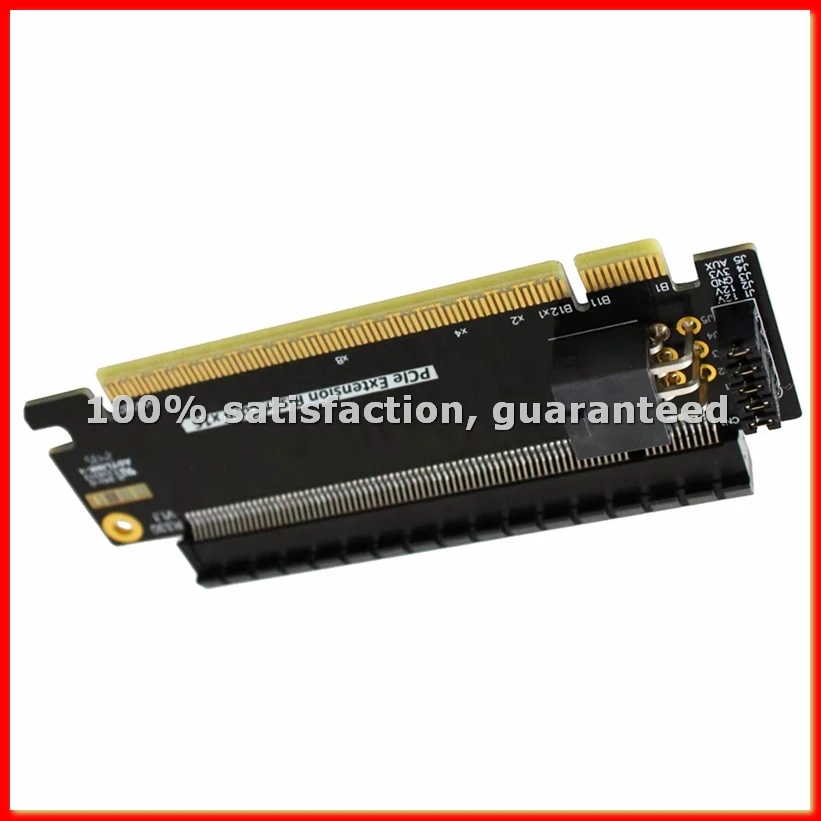 PCI-E 5.0 X16 Half Height to Full Height Extension Riser Card PCIe5.0 X16 Test Card Support External Power Supply-A20R