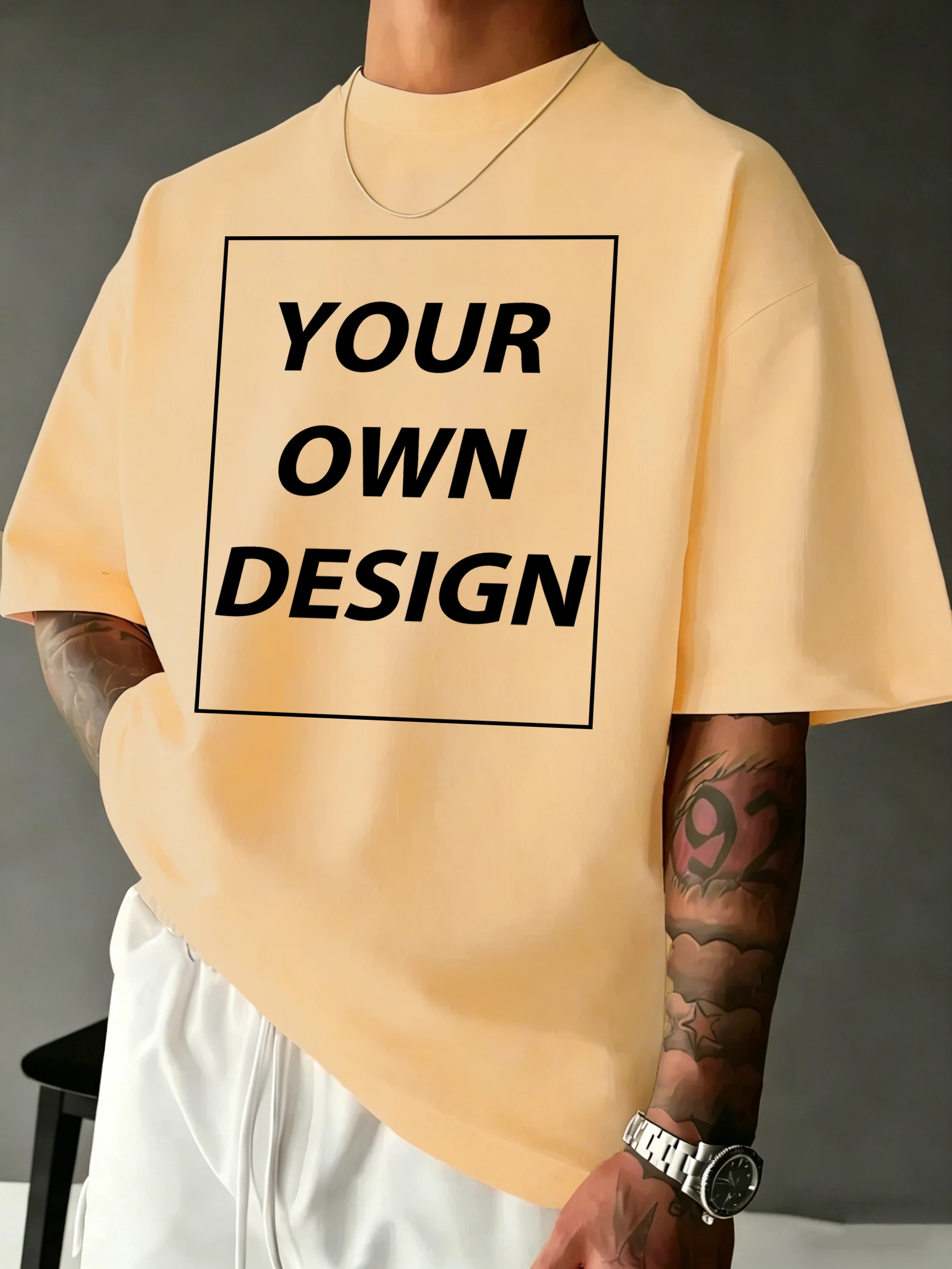 Personalisiertes, individuell bedrucktes Sommer-T-Shirt aus Baumwolle, bequemes Basic-Mode-Kurzarm-Street-Sport-T-Shirt, lockeres, atmungsaktives Oberteil – Detail 30