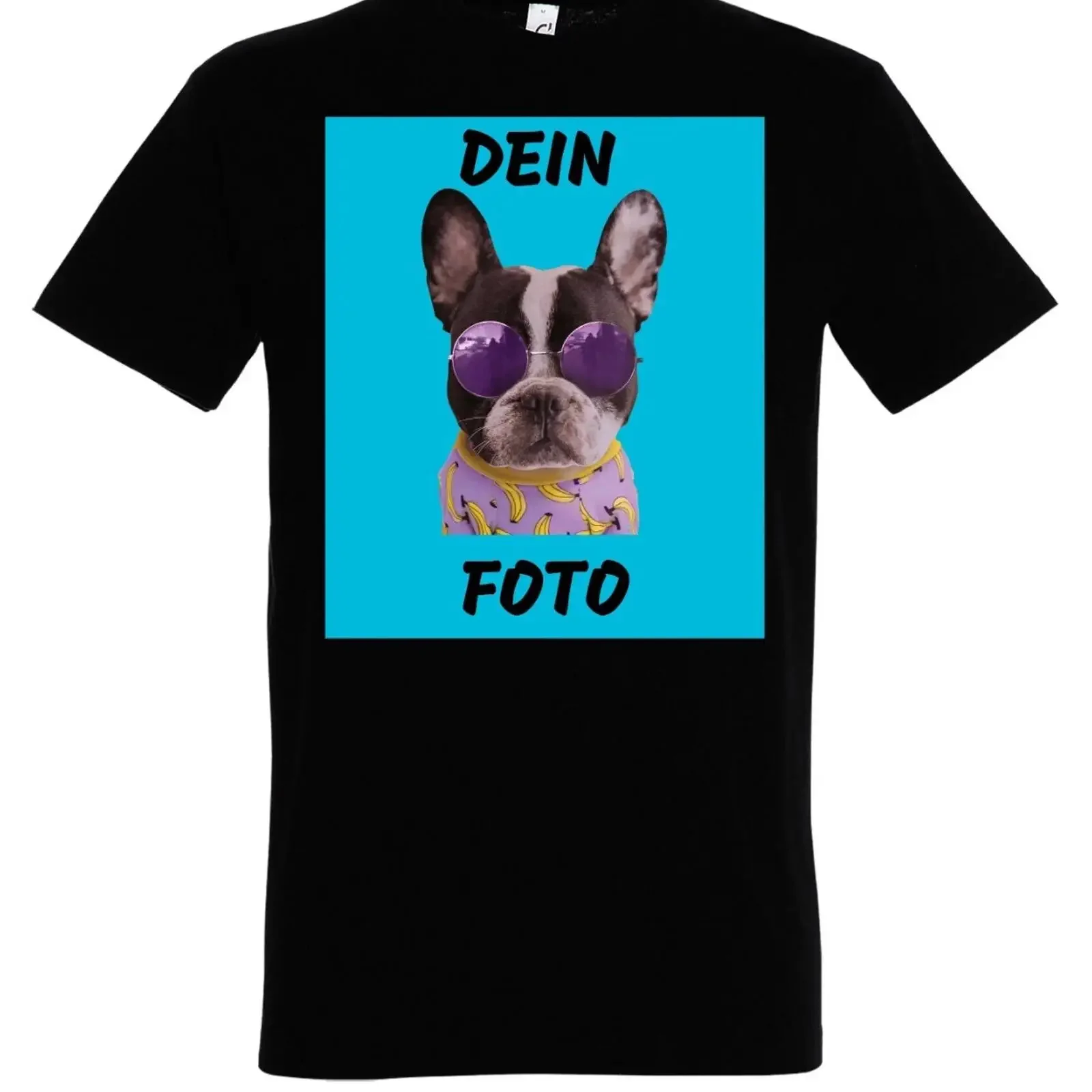Herren T Shirt bedrucken mit eigenem FOTO personalisiert Geschenk Männer Fun vintage Washed Unisex Breathable Versatile