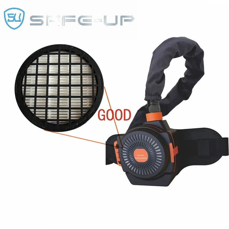 مصنع الهواء Fed بالطاقة التنفس PAPR السيارات سواد قناع خوذة لحام لآلة لحام الغبار تنقية الهواء