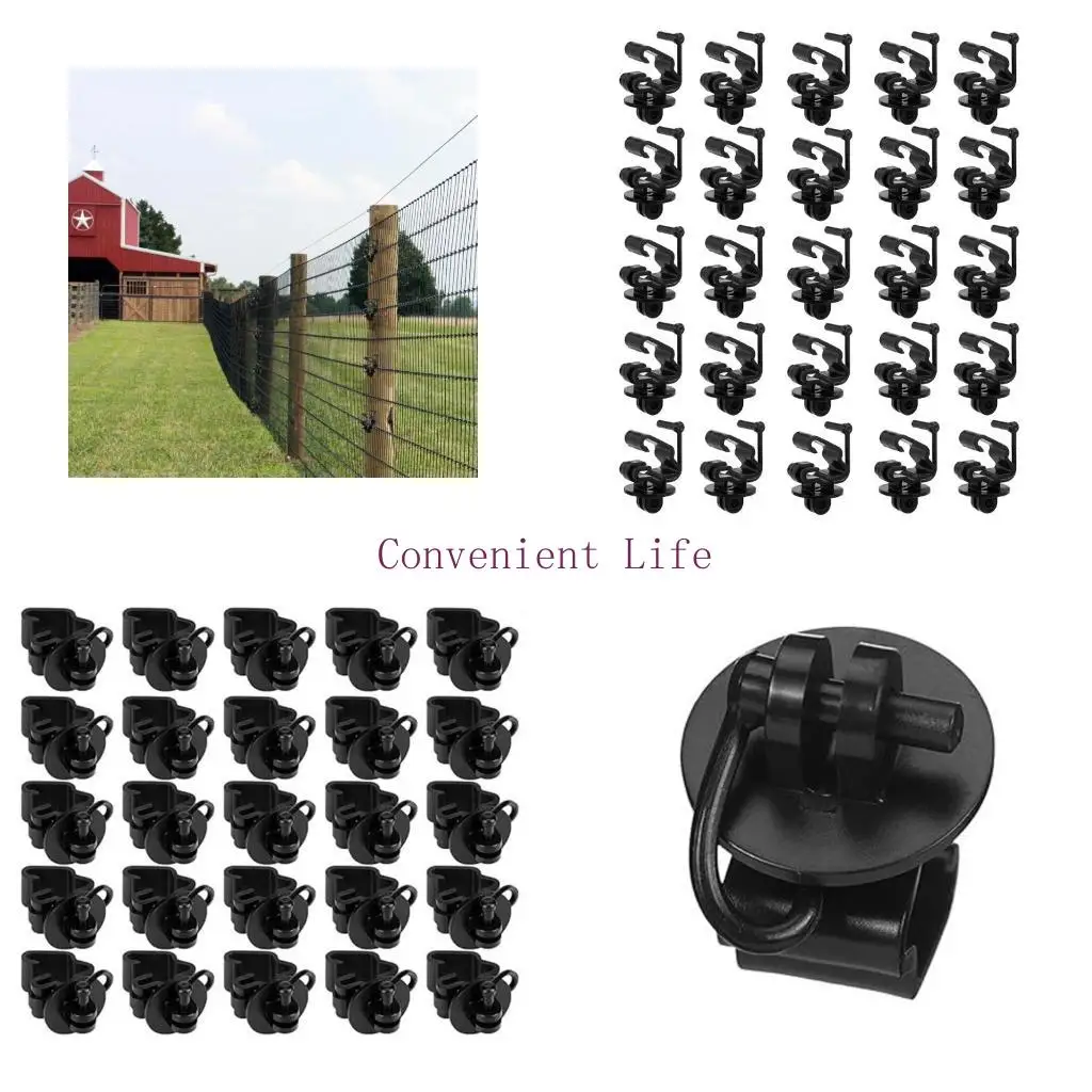 

L1EE 25PEECES Изоляторы для T -Post Post Foard Lock System System для безопасности животных