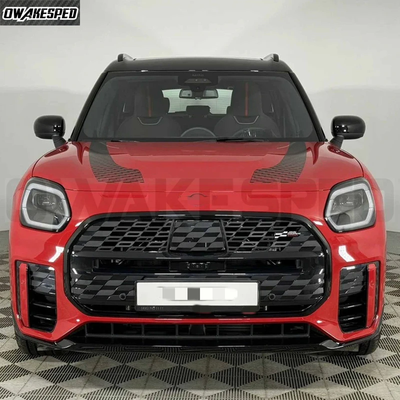 2 Pcs John Cooper Works Trim For MINI Countryman 2024 U25 2025 JCW Car Engine Cover Hood Bonnet Stripes Sticker Accessories