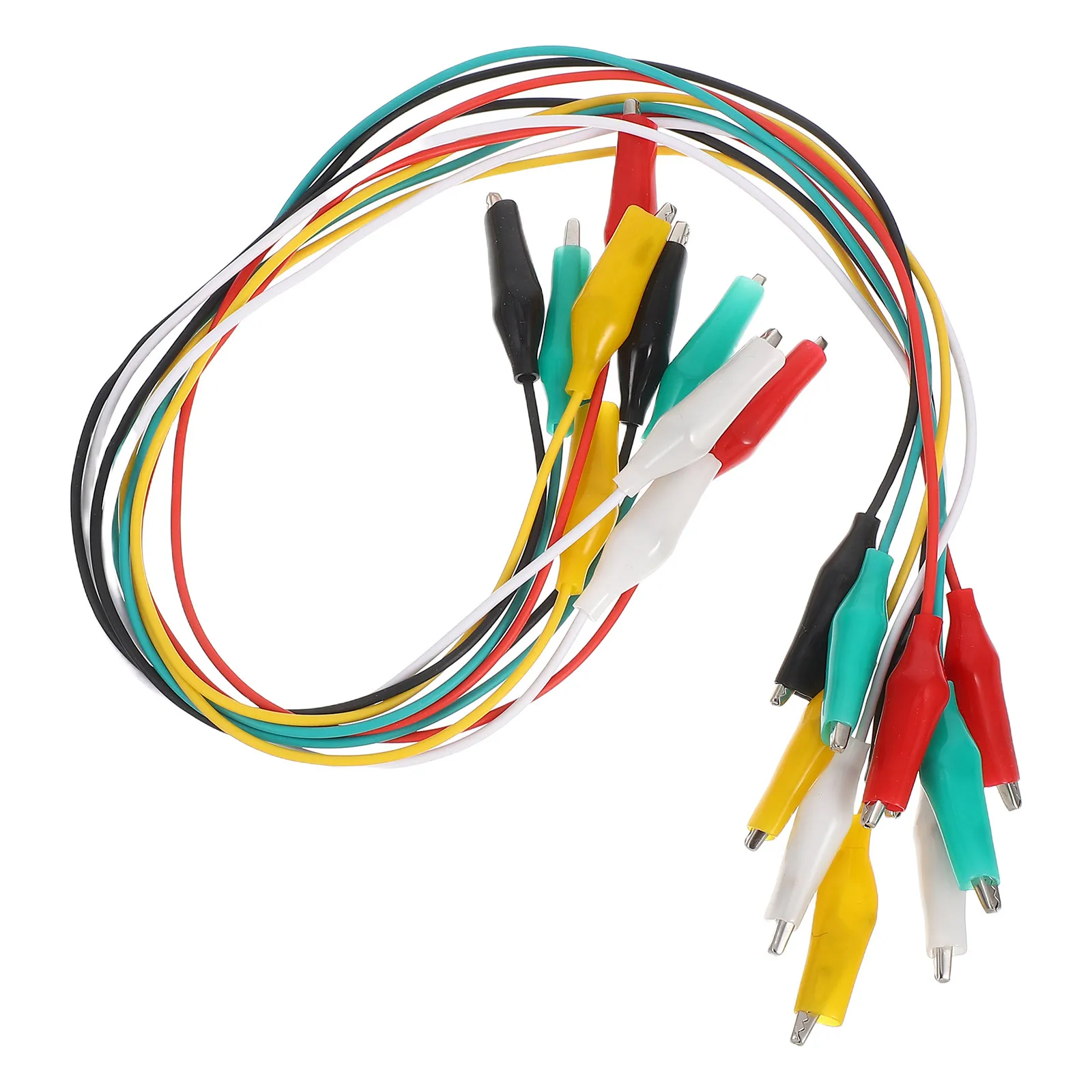 10Pcs Colorful Dual Ended Alligator Clips with PVC Insulated Wires Electrical Testing Kit Circuit Connection Tools Safe Reliable