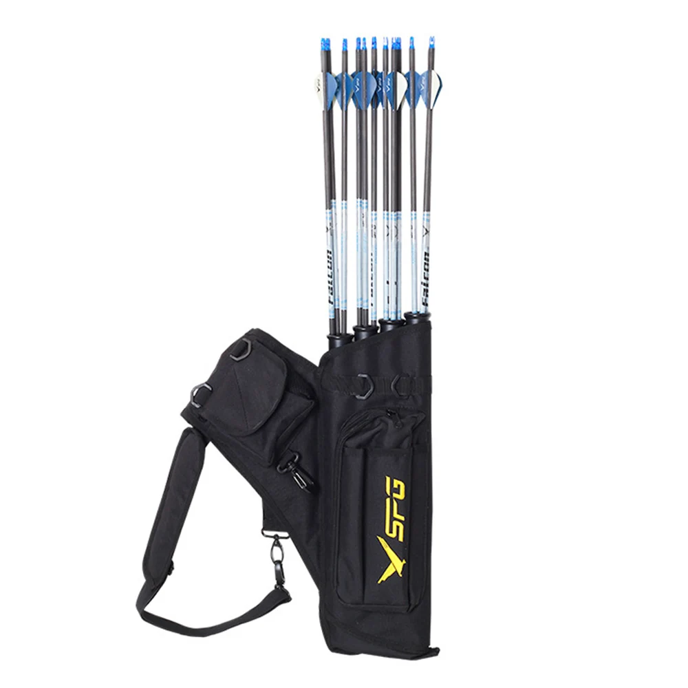 Carcaj de flecha de tiro con arco de 4 tubos, carcaj de cintura/anca para arcos compuestos y recurvos, accesorios de tiro de caza al aire libre