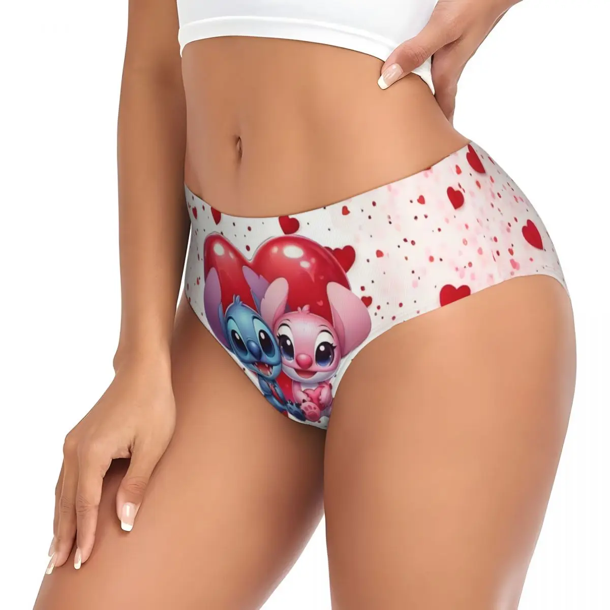 Benutzerdefinierte Lilo und Stitch Anime Slips Unterwäsche Damen atmungsaktive Stretch Cartoon Kawaii Höschen