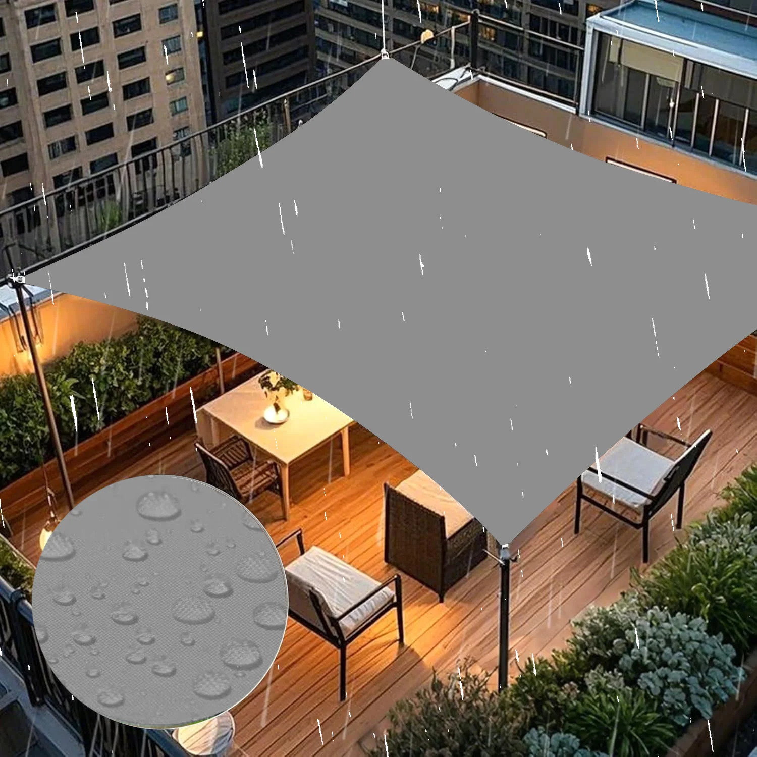 Outdoor Sunshade Sail, Polyester Waterproof and UV Resistant Sunshade Umbrella, Sunlight Sunshade Umbrella, Used for Terraces
