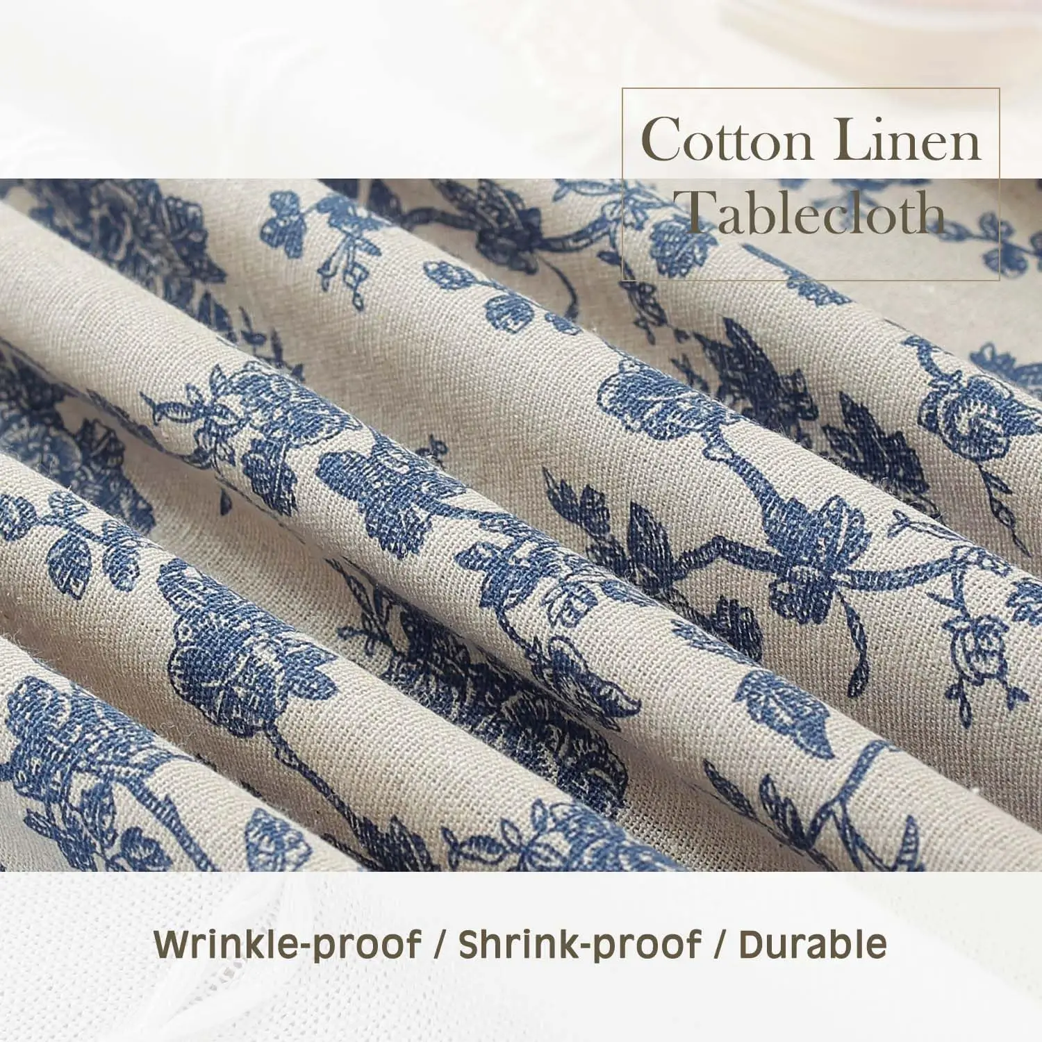 Pastorale Waterdichte Ronde Tafelkleed Van PVC – Bloemenprint, Dikke Kwaliteit, Voor Binnen En Buiten (kleur Nr.6, Diameter 150 Cm)