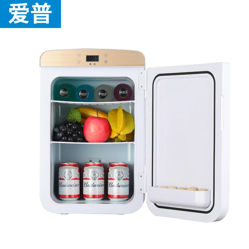 25L Portable Car Refrigerator Compact Multifunction Mini Beauty Cosmetics Refrigerators Drink Cooler Warmer Fridge For Home