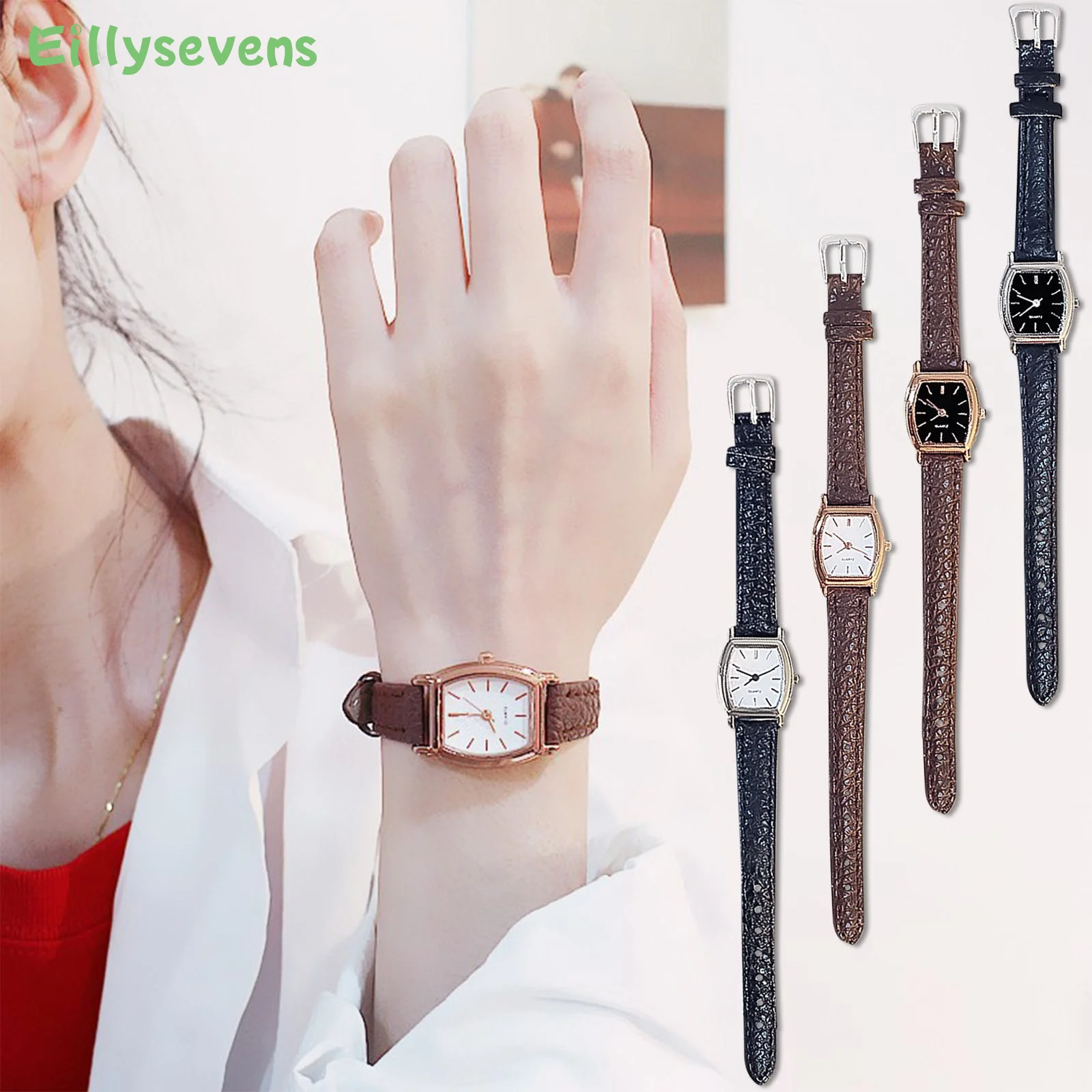 New Watches for Women Square Rose Gold Wrist Watches Fashion Leather Brand Watches Ladies Quartz Watch Clock Montre Femme