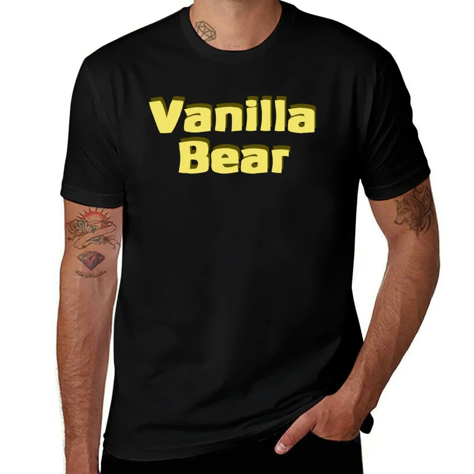 

Scrubs Vanilla Bear T-Shirt animal prinfor boys vintage Funny t-shirt funny t shirts for men