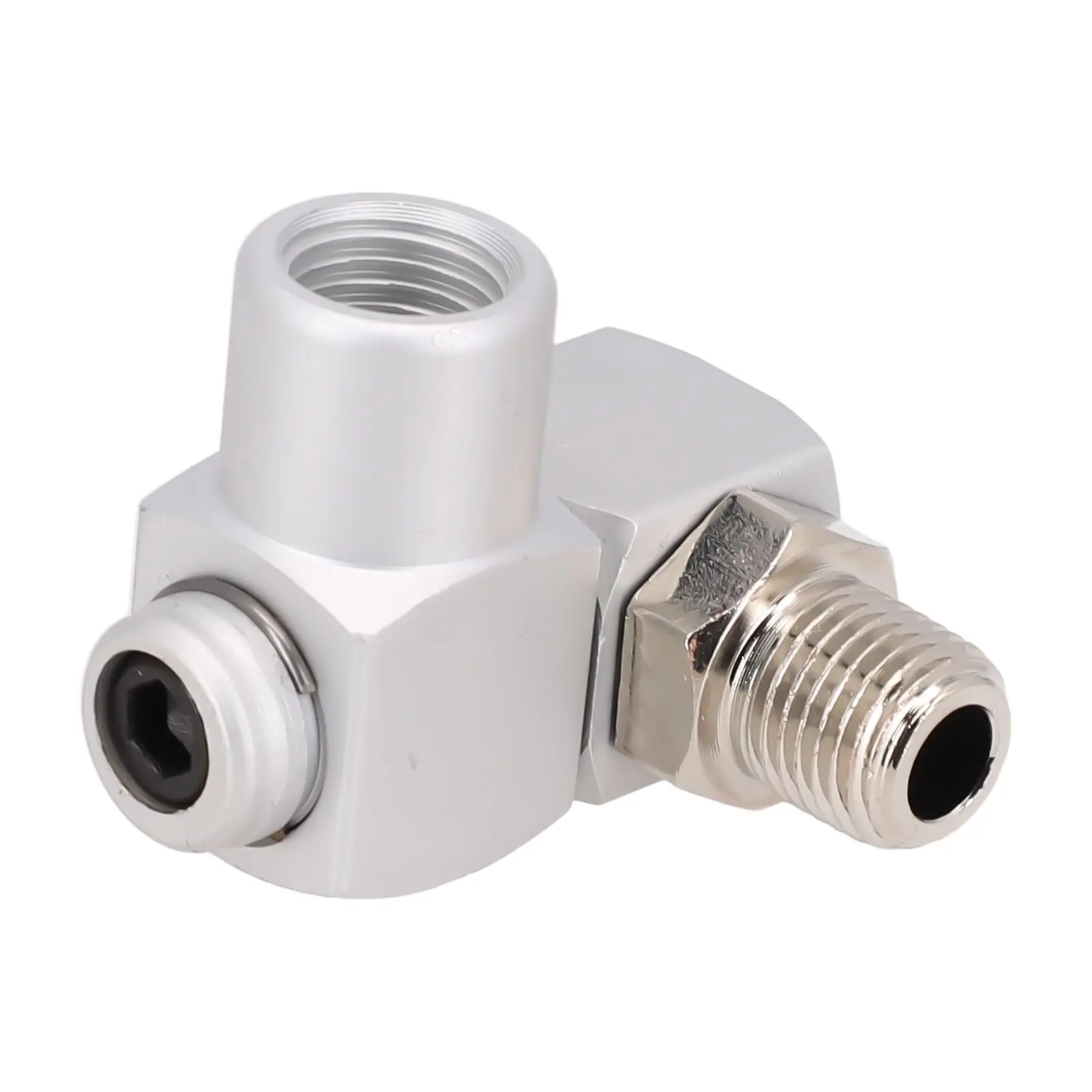 12.5mm 360 Swivel Air Hose Connector Adapter Pneumatic Part Universal Adapter Flow Aluminum Alloy Tool Used For Compressor Car