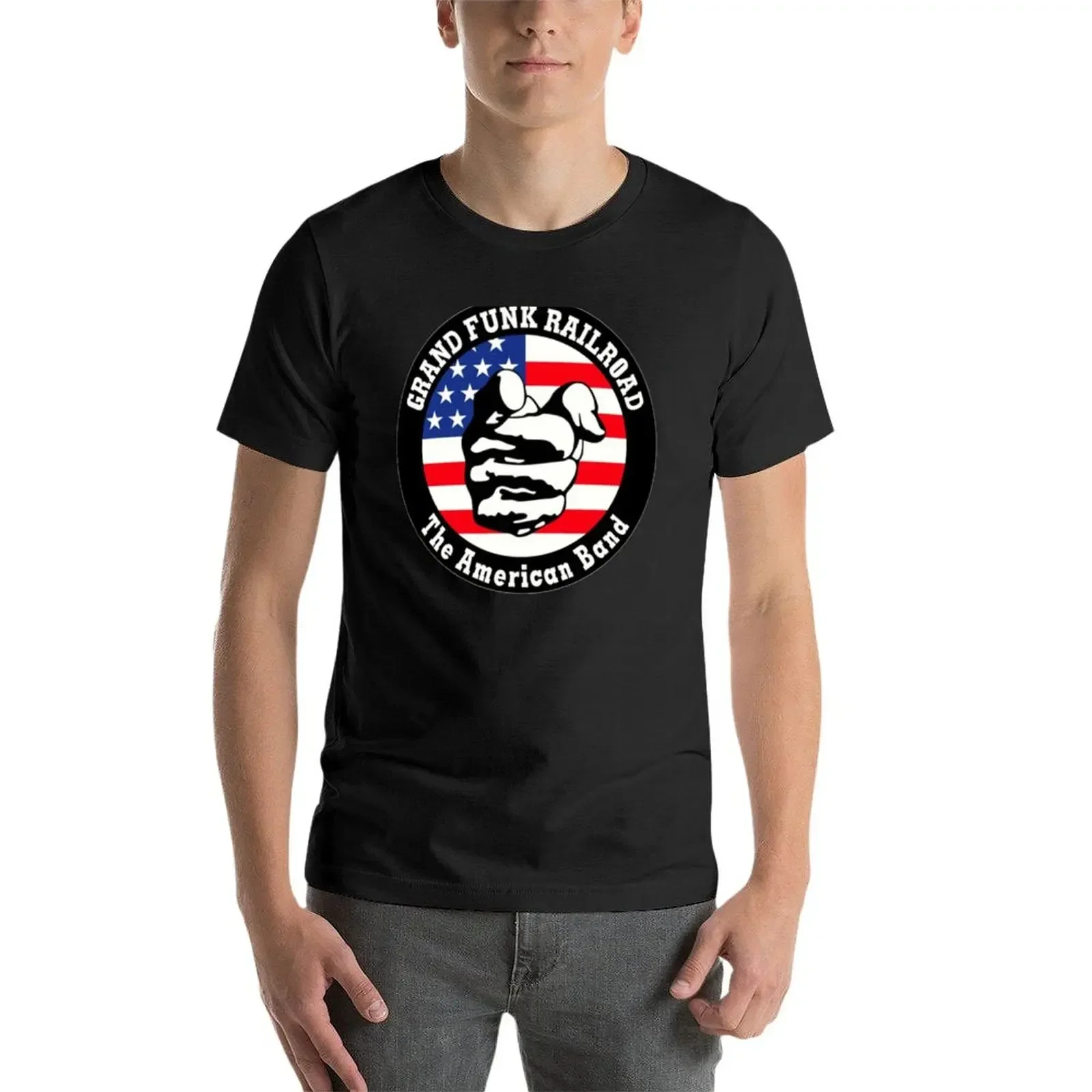 Grand Funk Railroad: We're An American Band Camiseta de algodón para hombre, camisa con estampado de figuras de anime en blanco