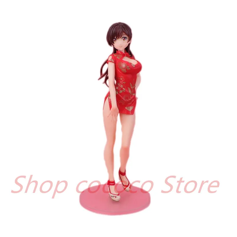 24cm Anime Rental Girlfriend Figure Ichinose Chizuru Cheongsam Girl PVC Action Figure Toy Mizuhara Chizuru Collection Model Doll